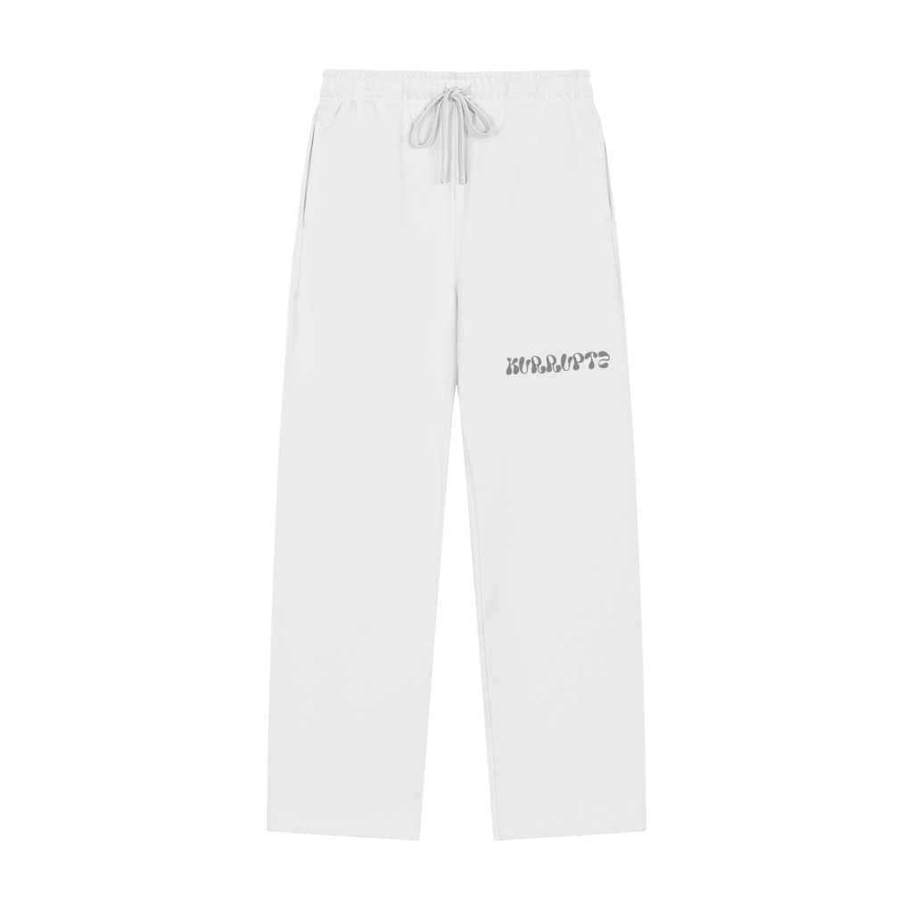 Solid Color Straight-Leg Sweatpants
